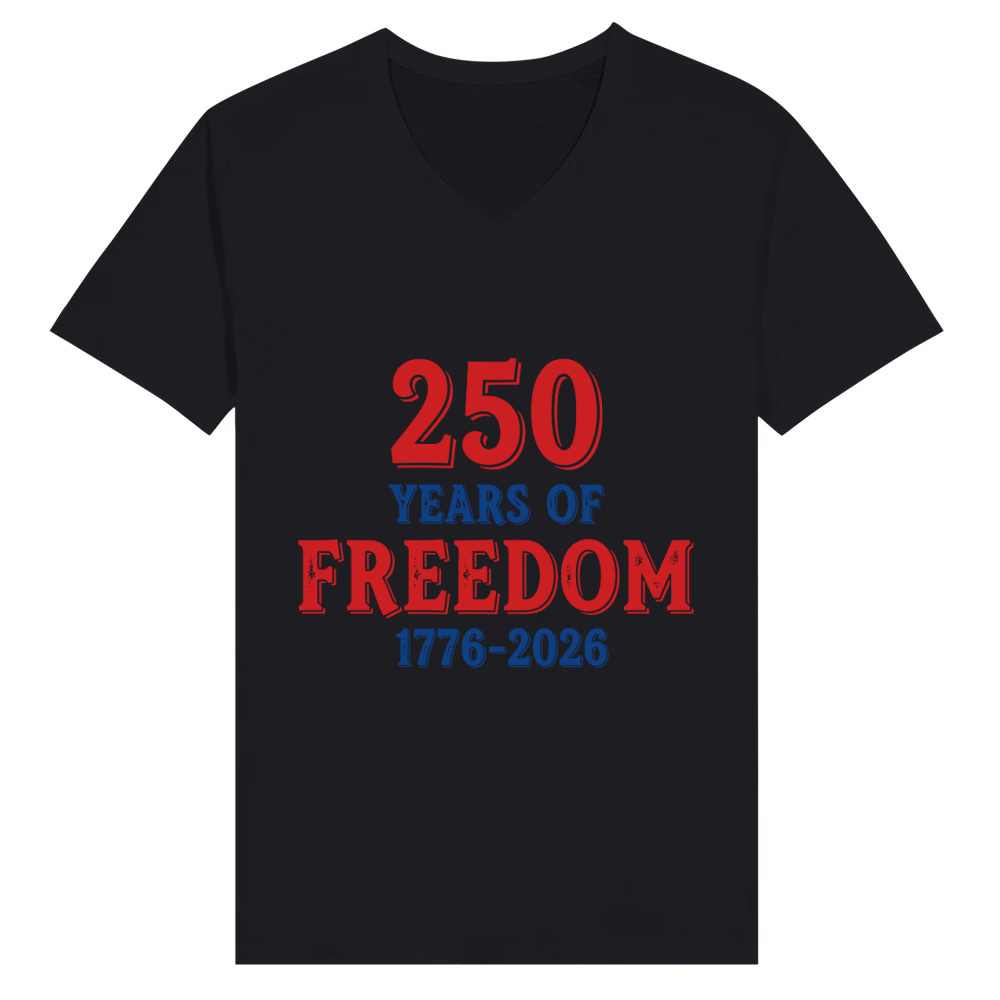 Product 250 Years Of Freedom 1776 2026 V-Neck T-shirt