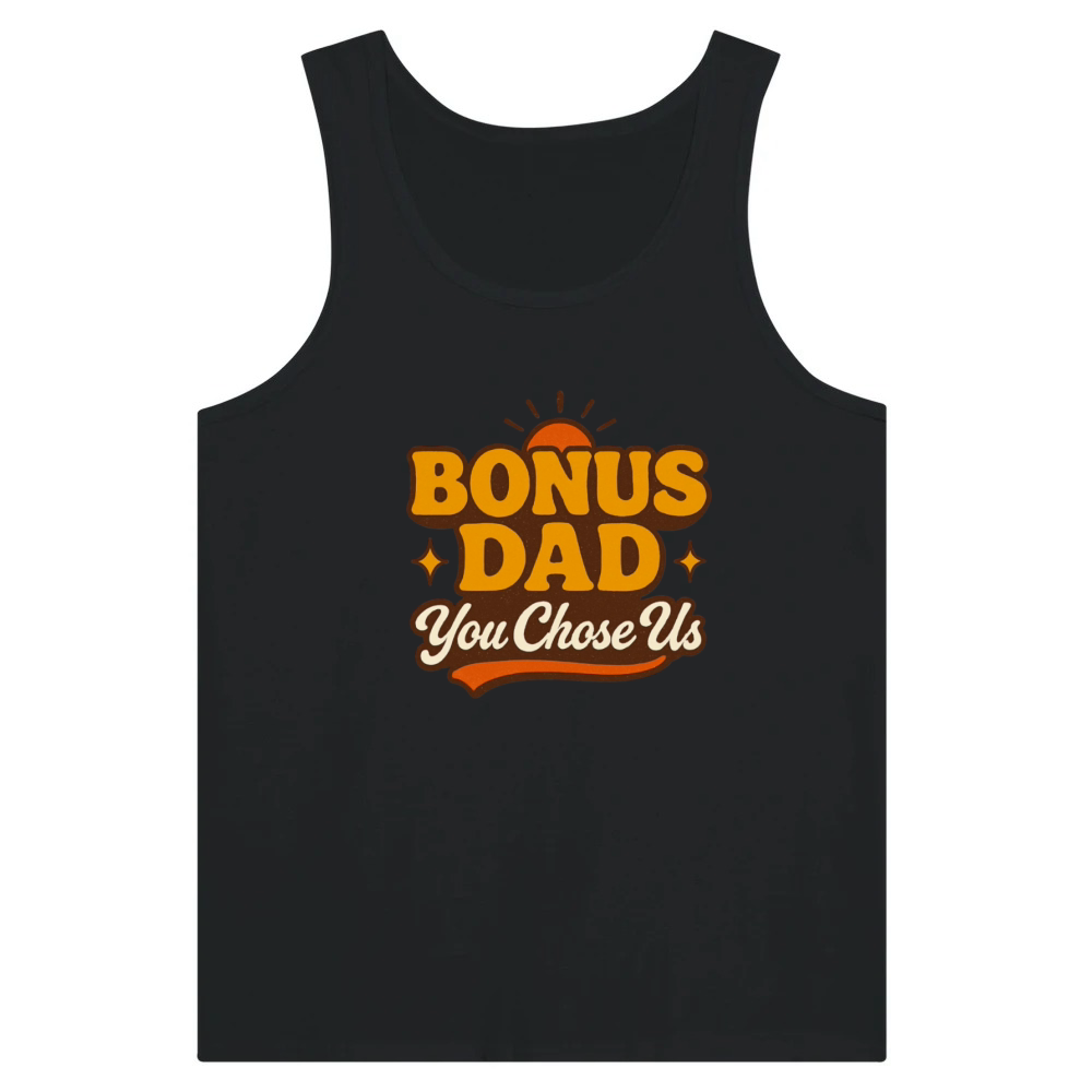 Product Bonus Dad You Chose Us Groovy Retro Gift Tank Top