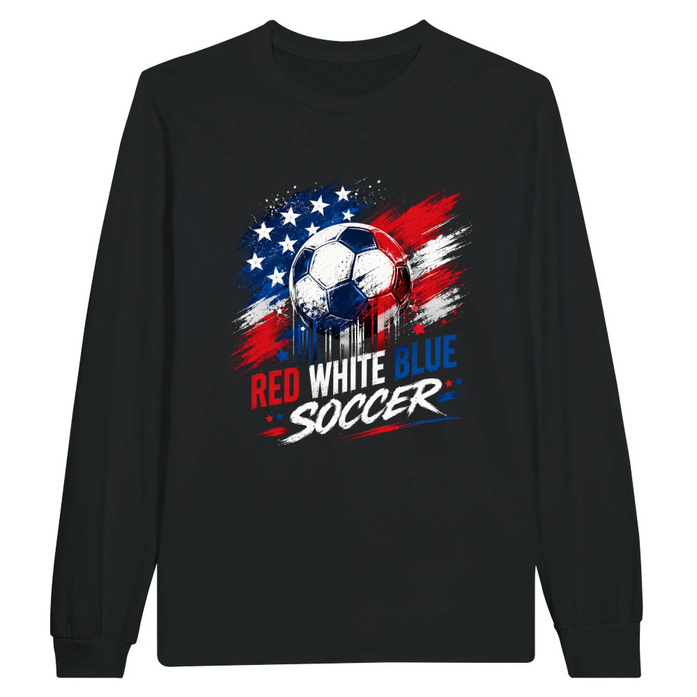 Product Red White Blue Soccer Patriotic Unisex Longsleeve