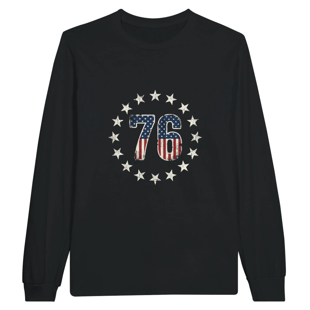 Product Patriotic Stars Flag 76 American Unisex Longsleeve