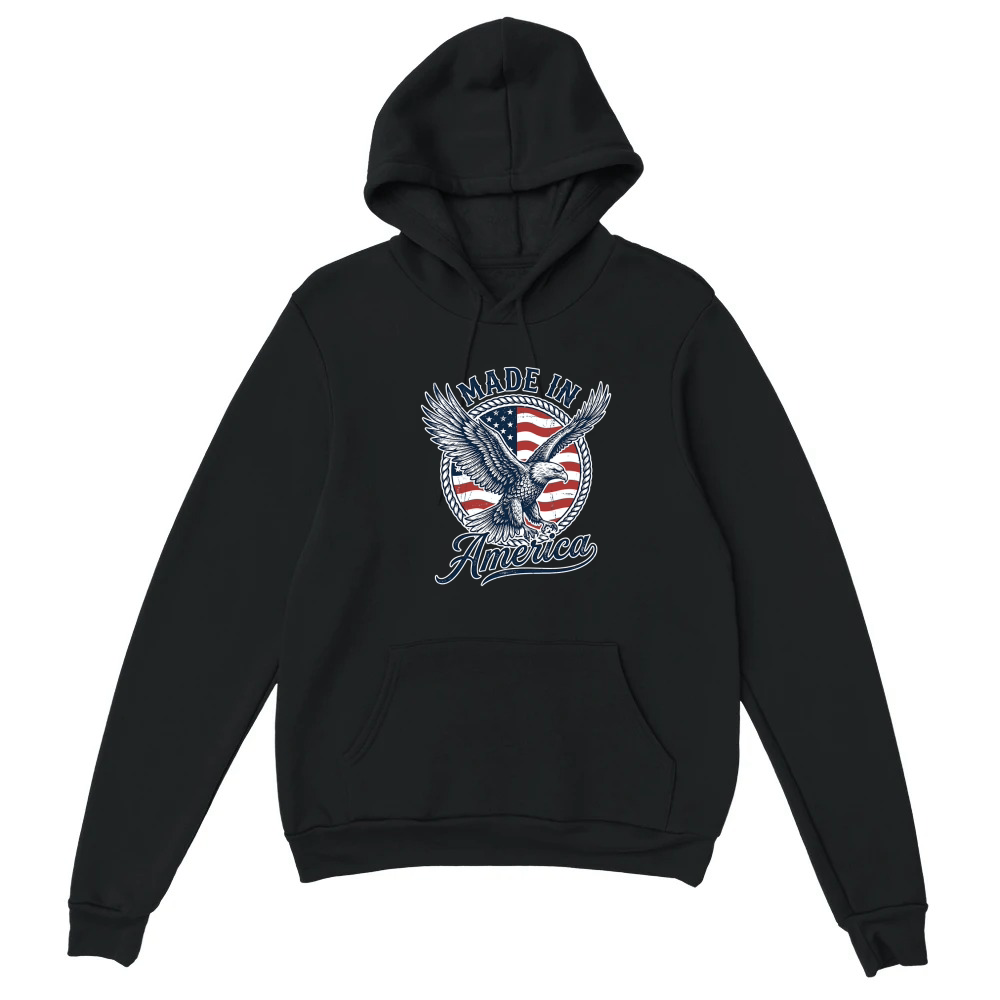 Product Made In America Patriotic Eagle Flag Unisex Hoodie