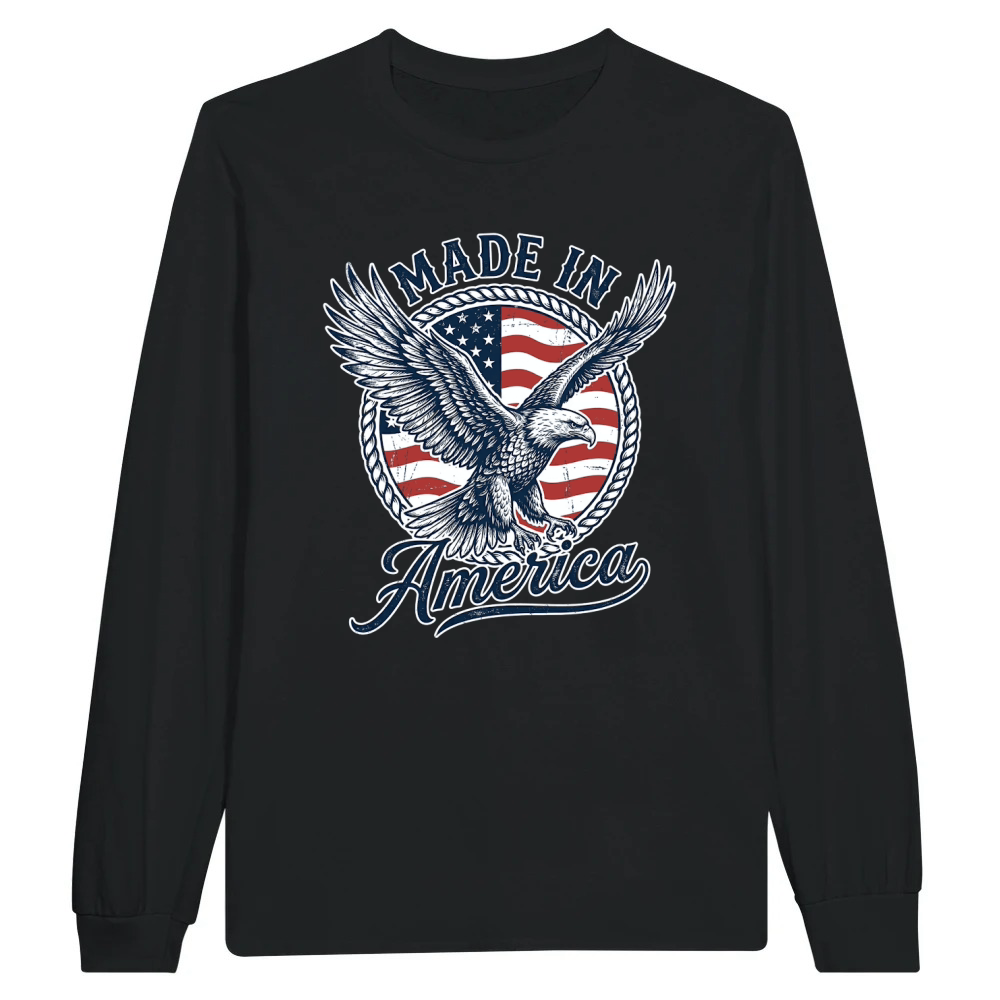 Product Made In America Patriotic Eagle Flag Unisex Longsleeve