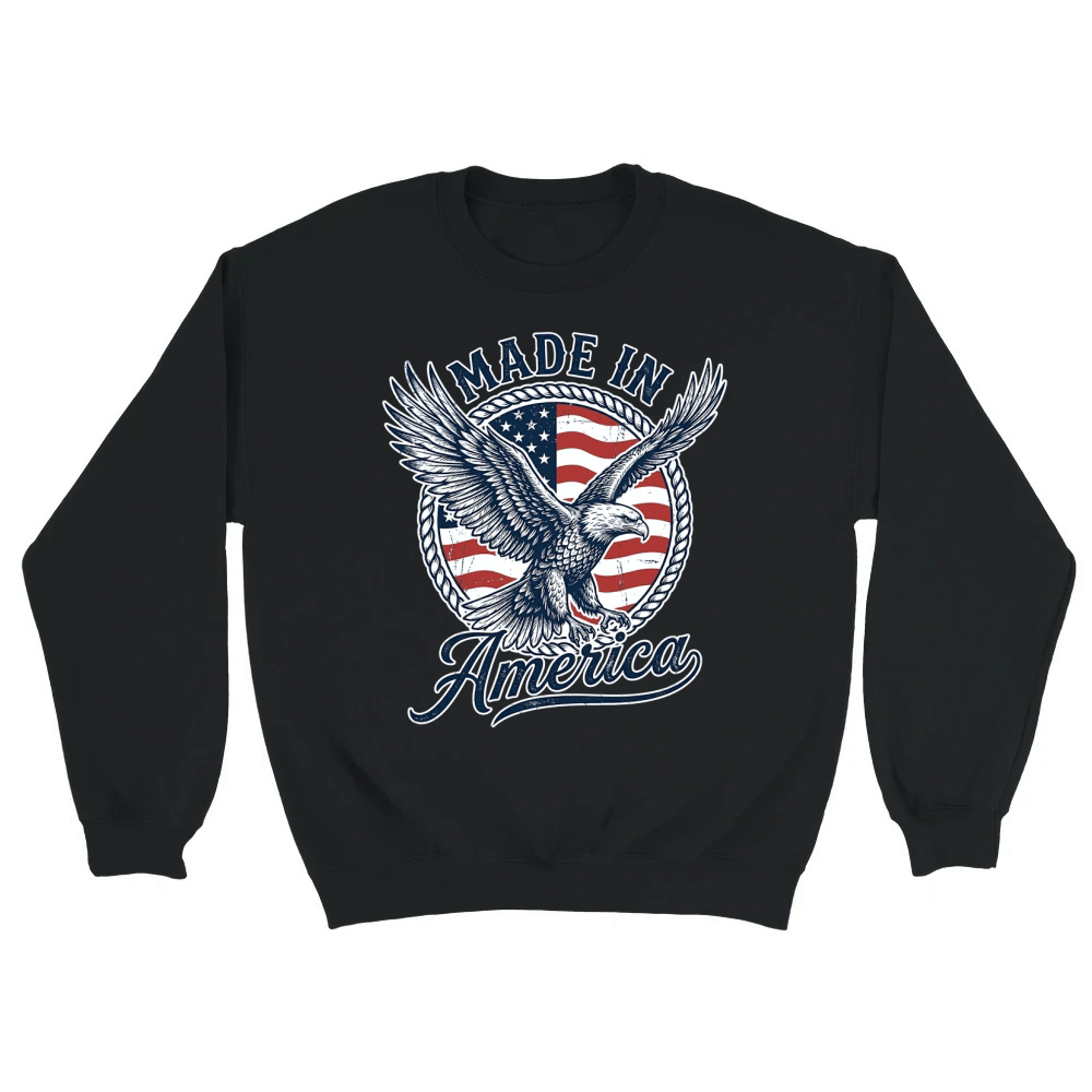 Product Made In America Patriotic Eagle Flag Unisex Sweatshirt