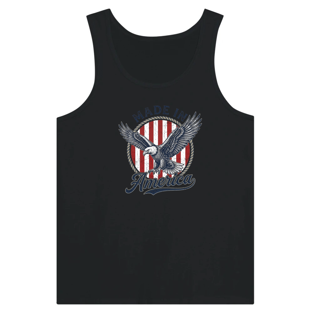 Product Made America Eagle Patriotic Stripes Tank Top