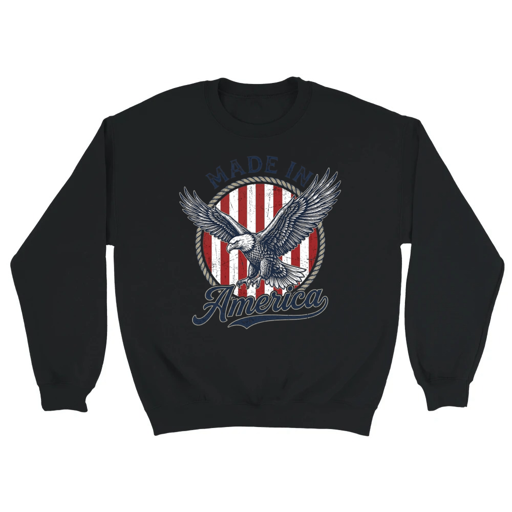 Product Made America Eagle Patriotic Stripes Unisex Sweatshirt