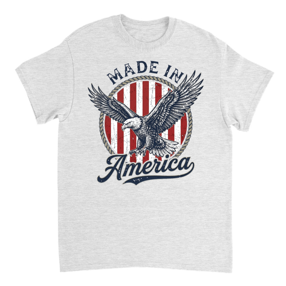 Product Made America Eagle Patriotic Stripes T-Shirt