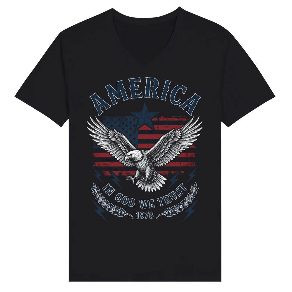 Product Eagle Patriotic America We Trust V-Neck T-shirt