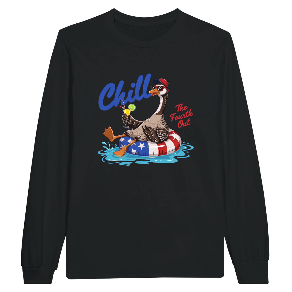 Product Chill The Fourth Out Trendy Patriotic 4th of July Unisex Longsleeve