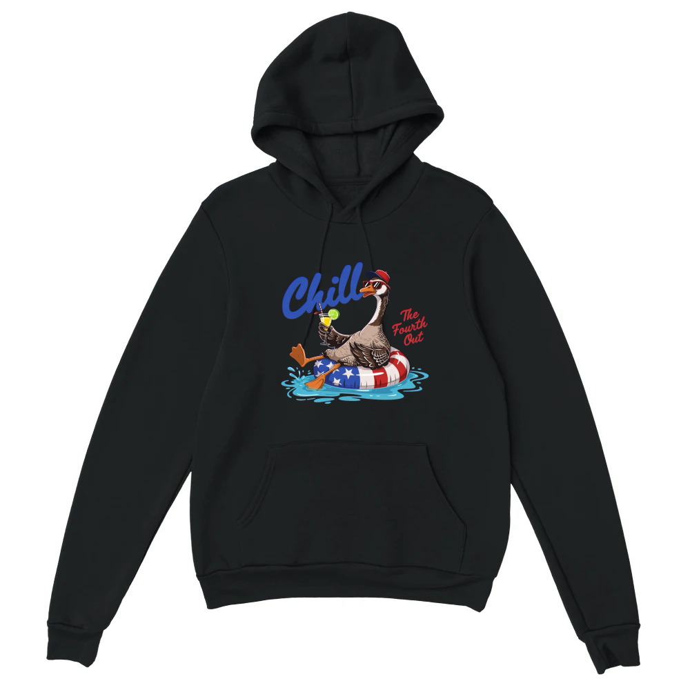 Product Chill The Fourth Out Trendy Patriotic 4th of July Unisex Hoodie