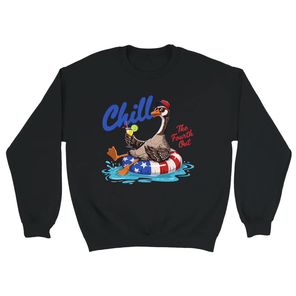 Product Chill The Fourth Out Trendy Patriotic 4th of July Unisex Sweatshirt