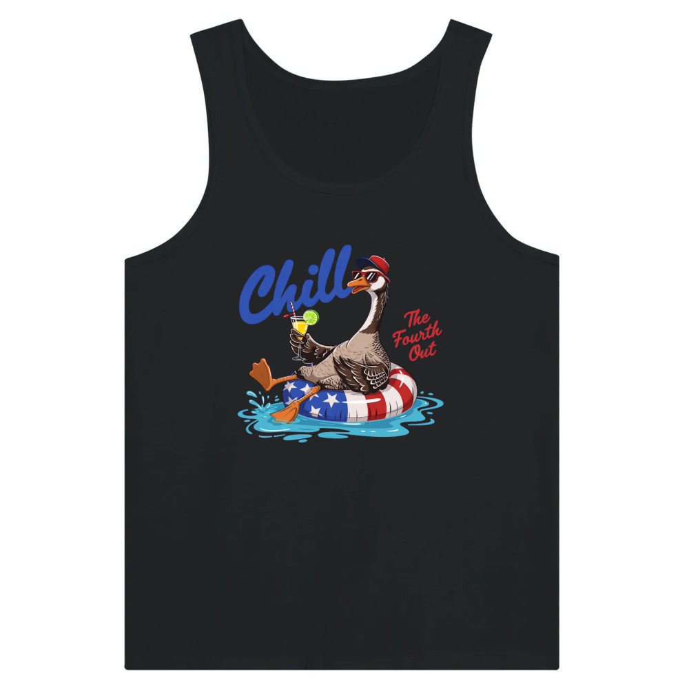 Product Chill The Fourth Out Trendy Patriotic 4th of July Tank Top