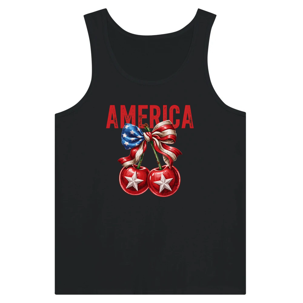 Product America Cherry Trendy Patriotic 4th of July Tank Top