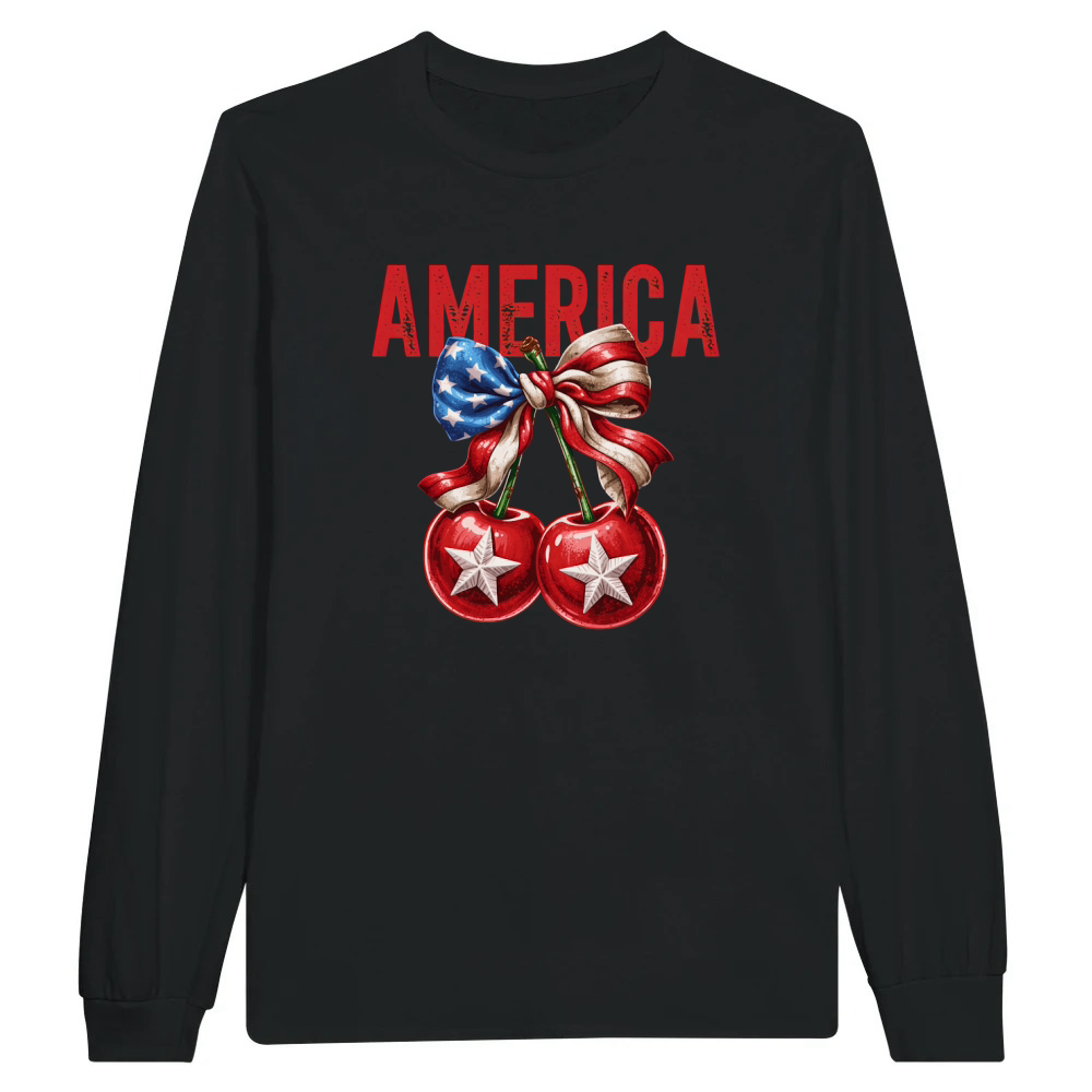 Product America Cherry Trendy Patriotic 4th of July Unisex Longsleeve