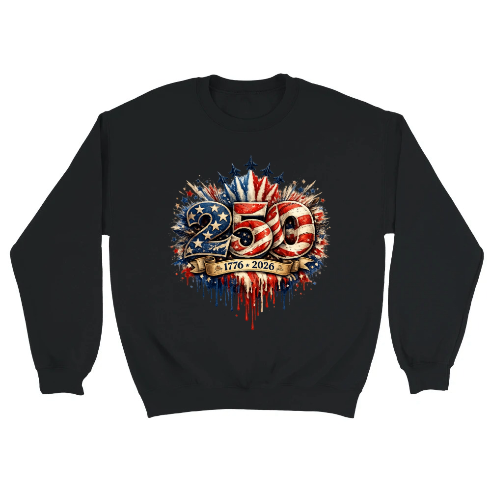 Product America 250 Fighter Jets Patriotic Unisex Sweatshirt