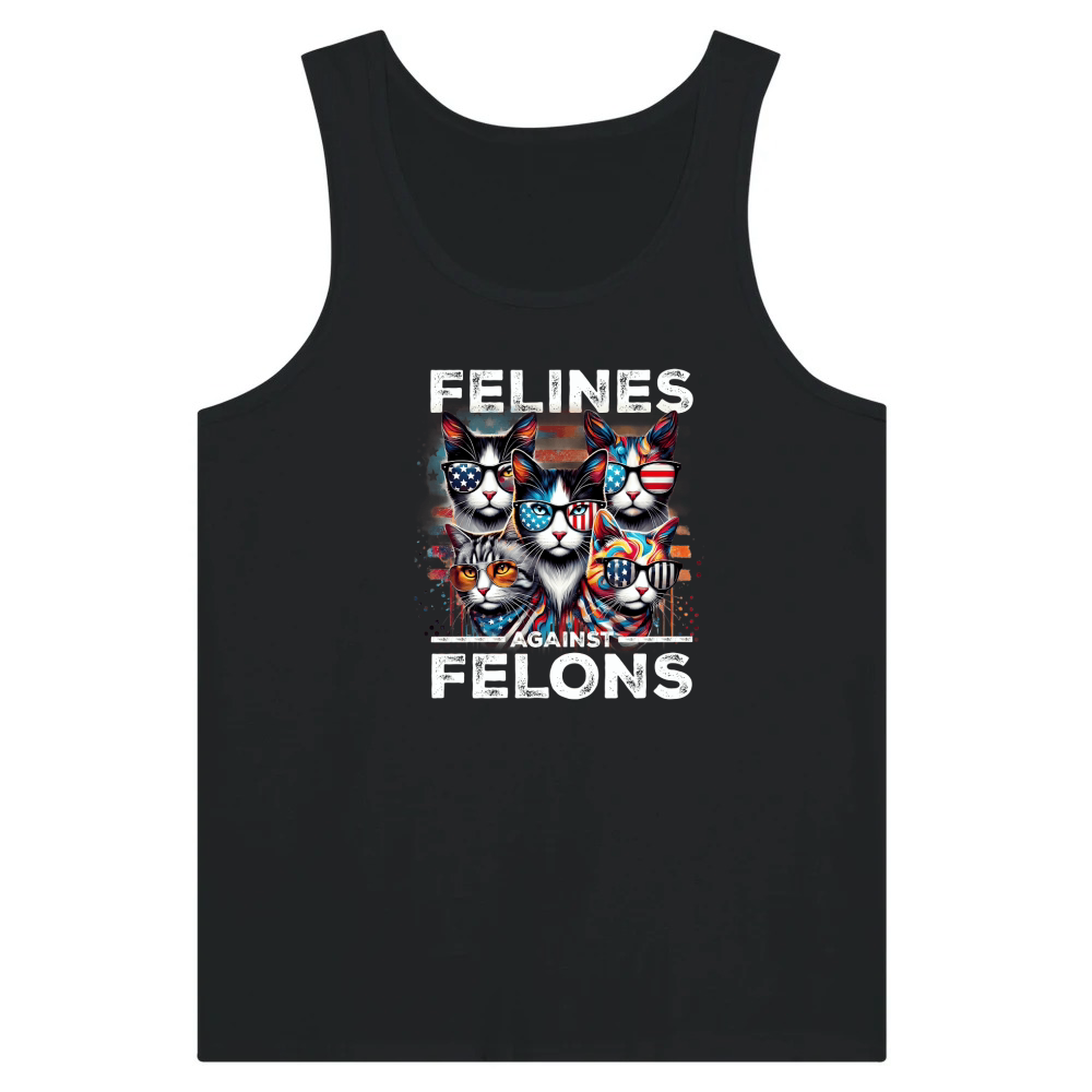 Product cats american patriotic sunglasses felines Tank Top