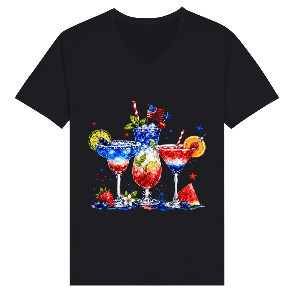 Product 4th of July Patriotic Drink V-Neck T-shirt