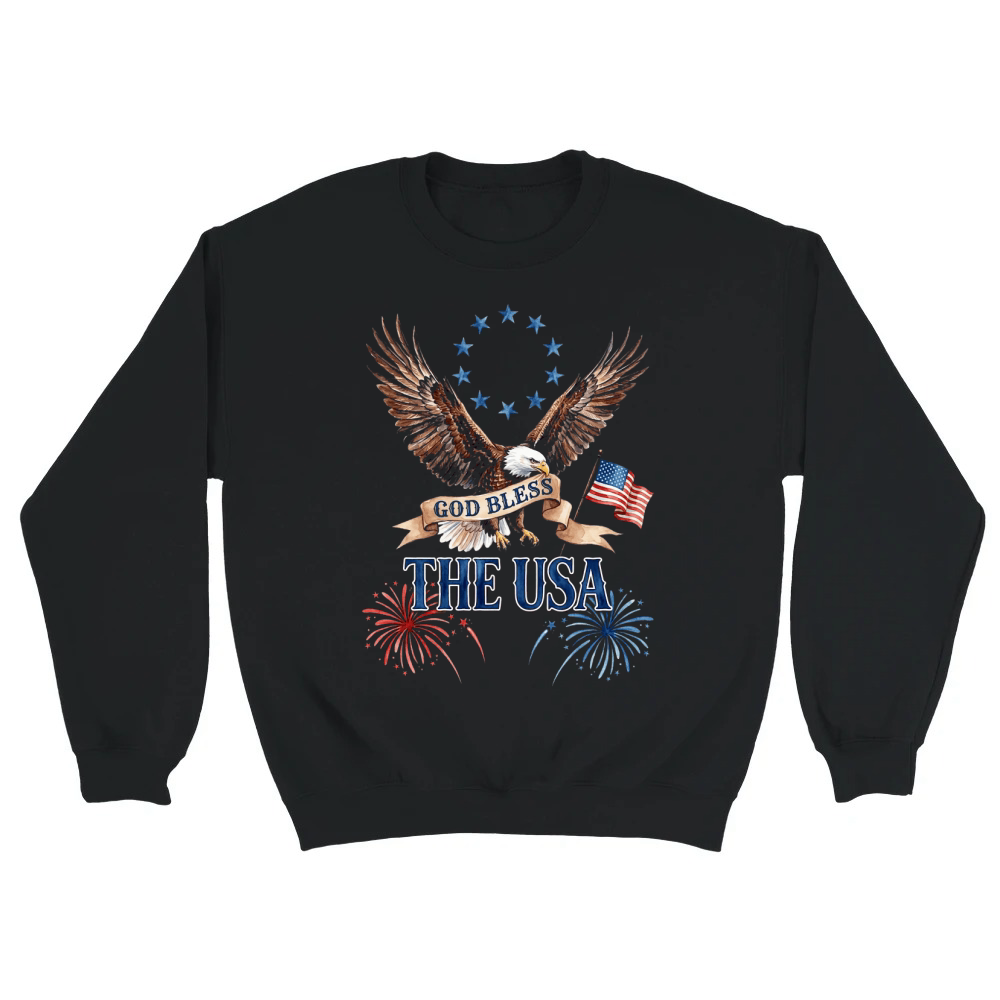 Product Eagle Patriotic Flag Fireworks USA Unisex Sweatshirt
