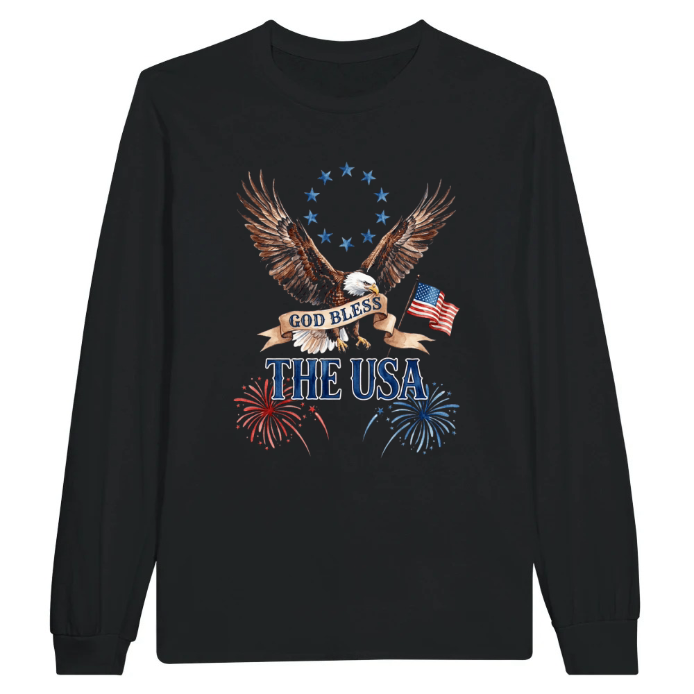Product Eagle Patriotic Flag Fireworks USA Unisex Longsleeve