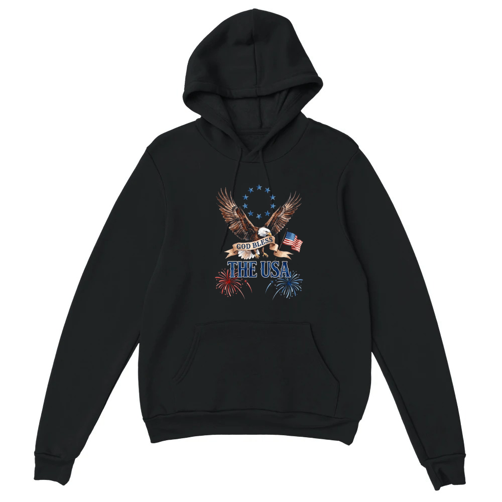 Product Eagle Patriotic Flag Fireworks USA Unisex Hoodie