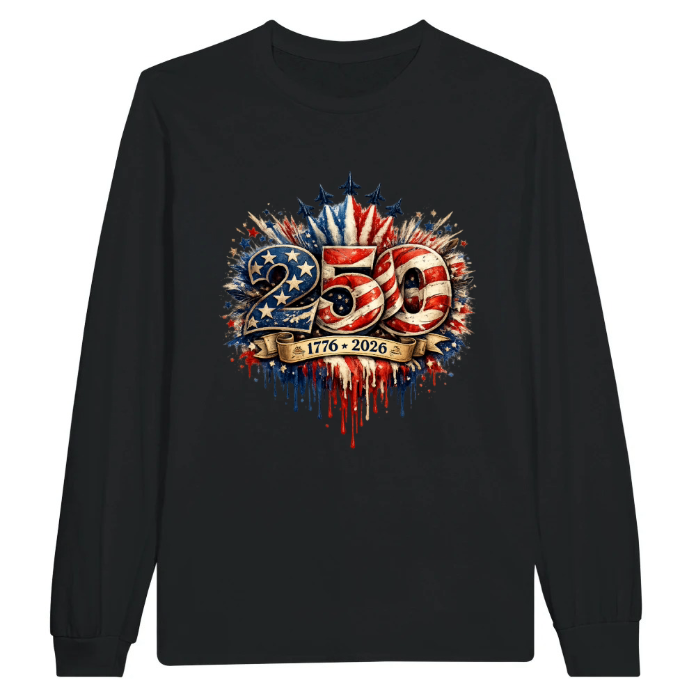 Product America 250 Fighter Jets Patriotic Unisex Longsleeve