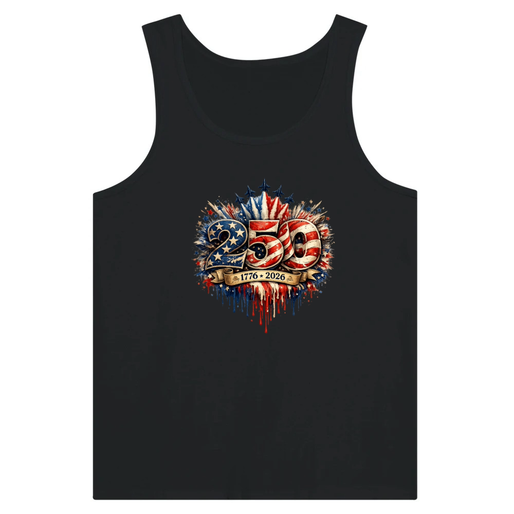 Product America 250 Fighter Jets Patriotic Tank Top