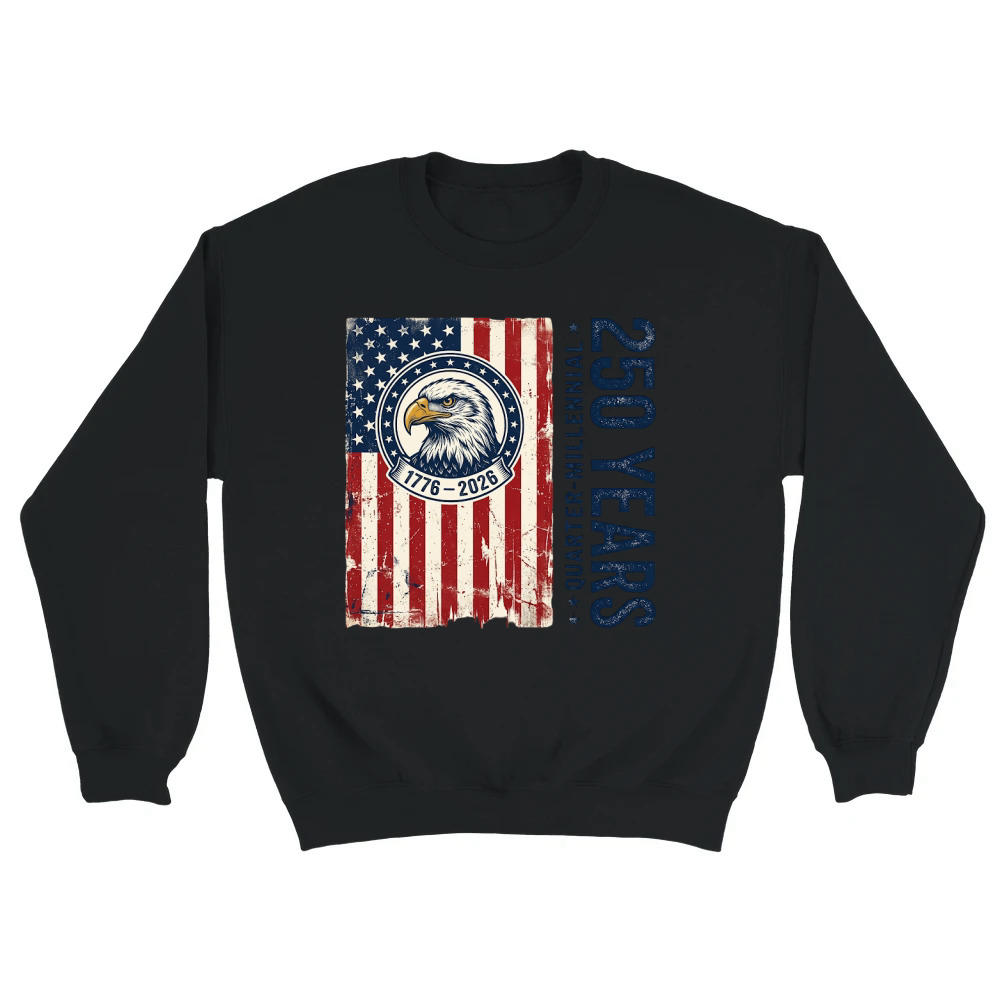 Product USA 250 Years Eagle Vintage 1776 2026 Unisex Sweatshirt