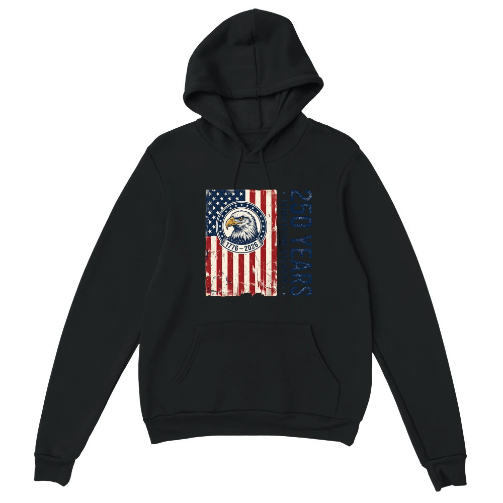 Product USA 250 Years Eagle Vintage 1776 2026 Unisex Hoodie