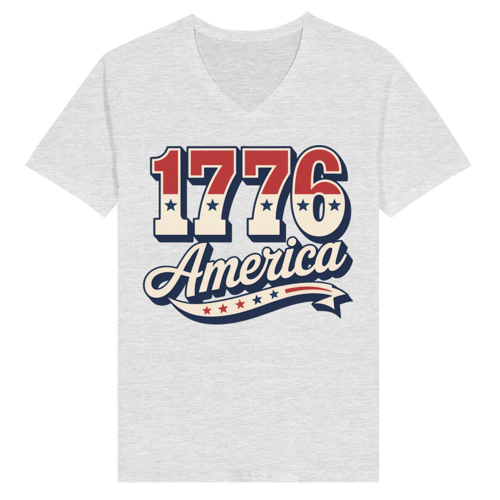 Product Vintage 1776 America Patriotic V-Neck T-shirt