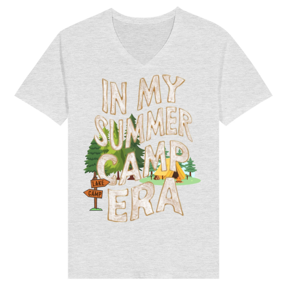 Product Cute In My Summer Camp Era Groovy Friend Crew V-Neck T-shirt
