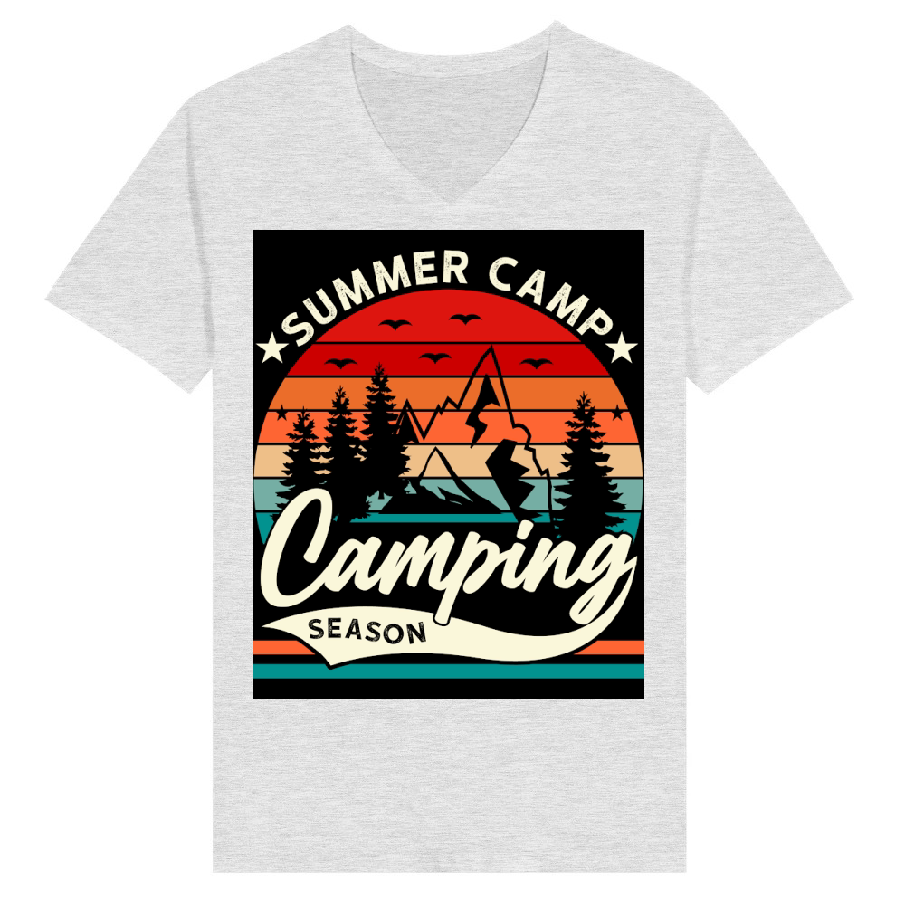 Product Summer camp Camping season V-Neck T-shirt