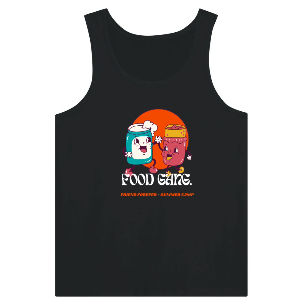Product Soft Brown Illustrated Summer Camp T-shirt Tank Top