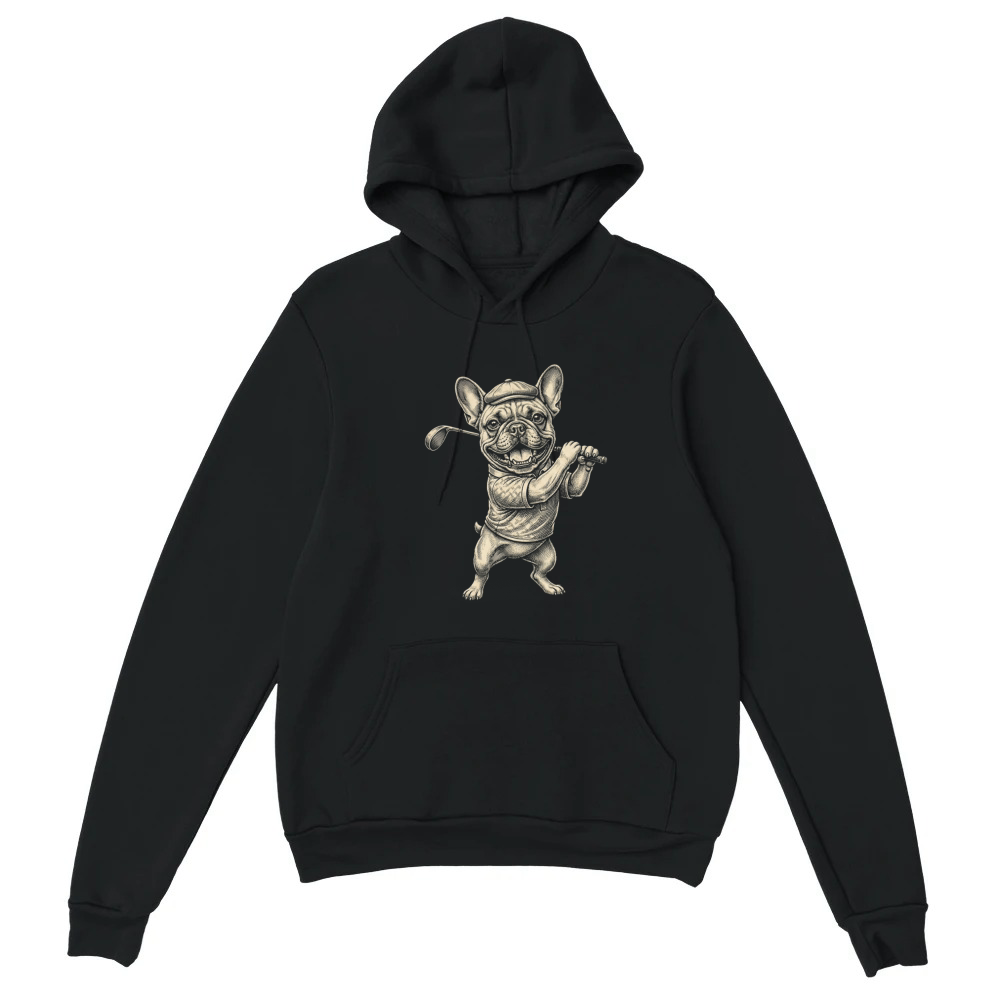 Product Funny French Bulldog Golf Player Sports Vintage Unisex Hoodie