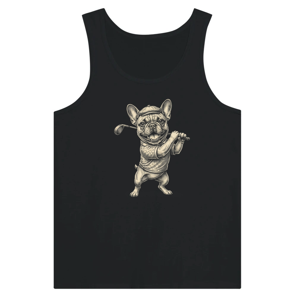 Product Funny French Bulldog Golf Player Sports Vintage Tank Top