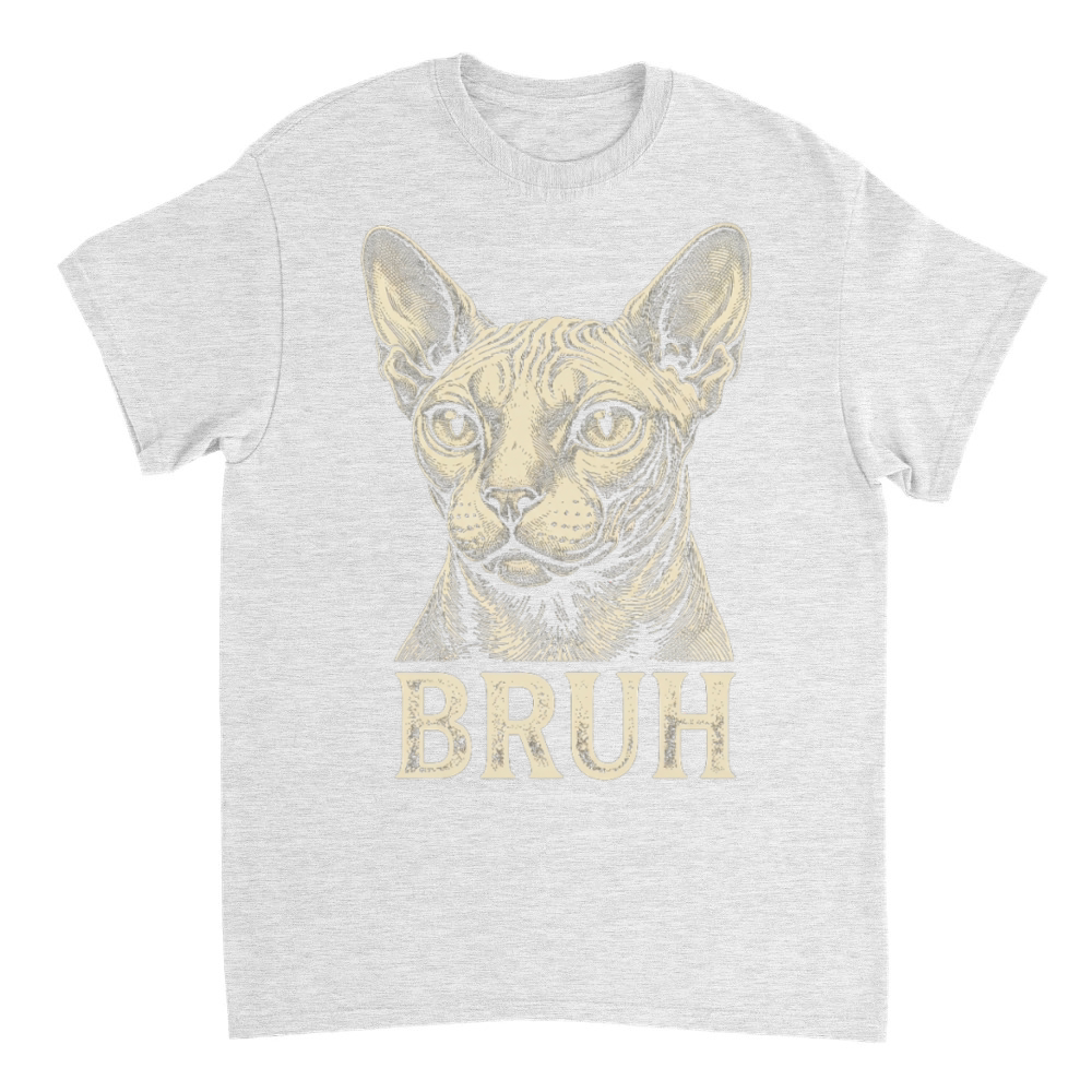 Product Funny Sphynx Cat Bruh Meme Retro Vintage Design T-Shirt