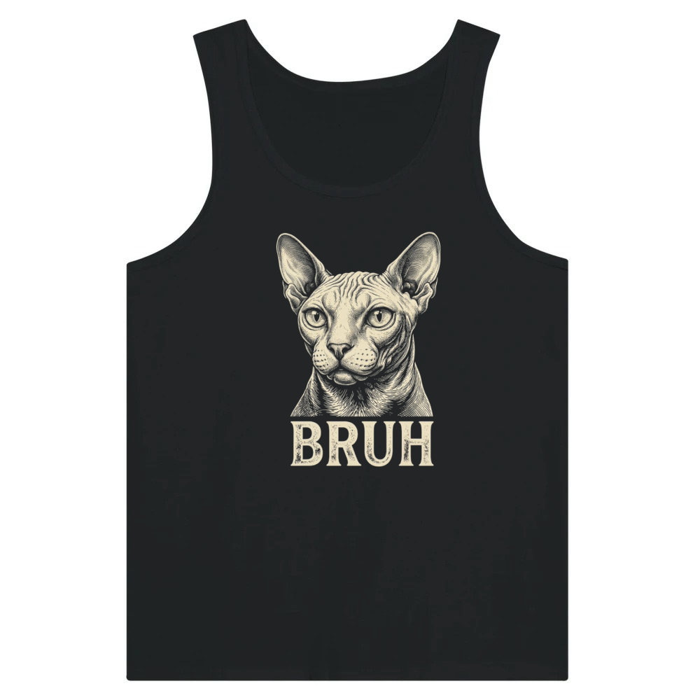Product Funny Sphynx Cat Bruh Meme Retro Vintage Design Tank Top