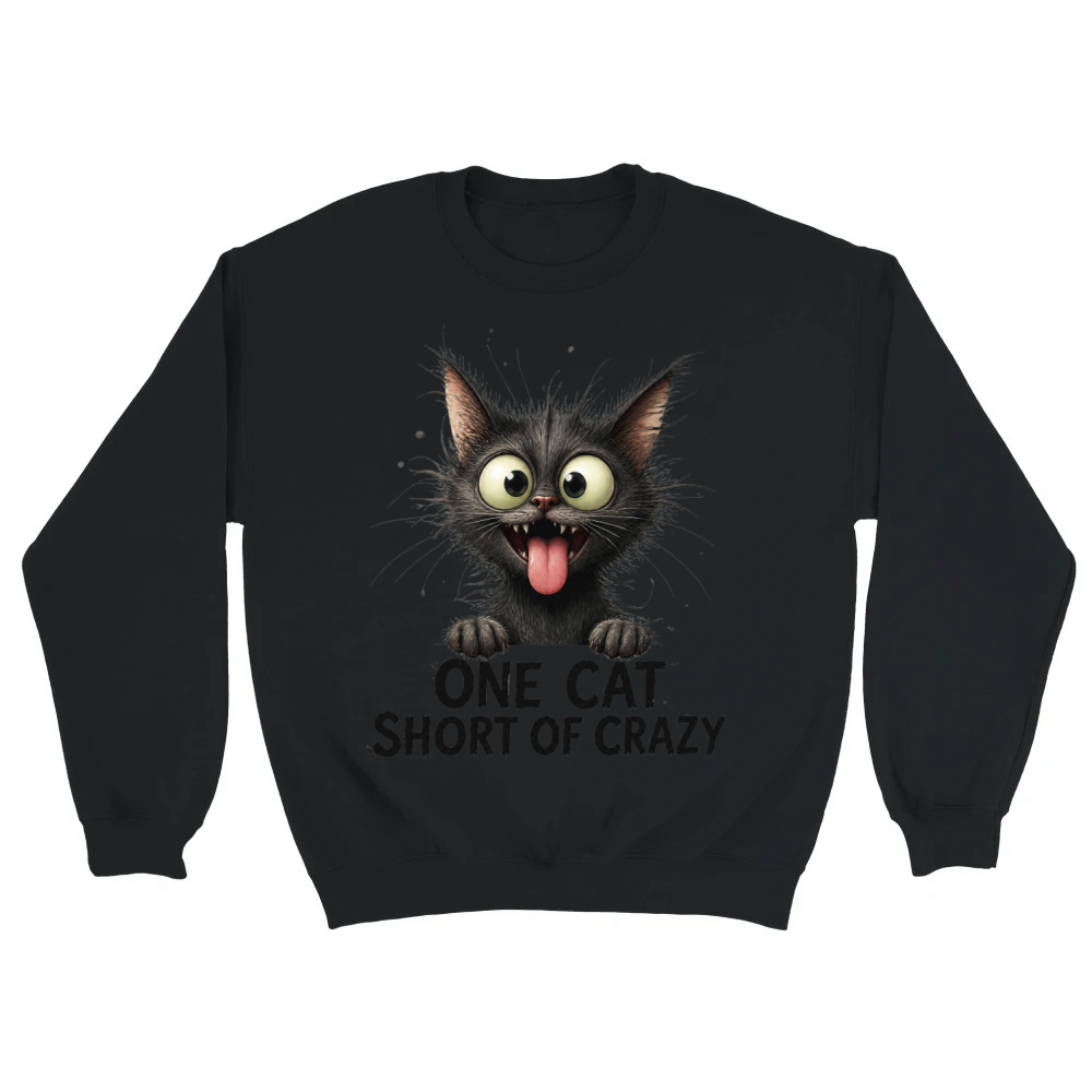 Product Funny Crazy Cat Vintage Style Unisex Sweatshirt