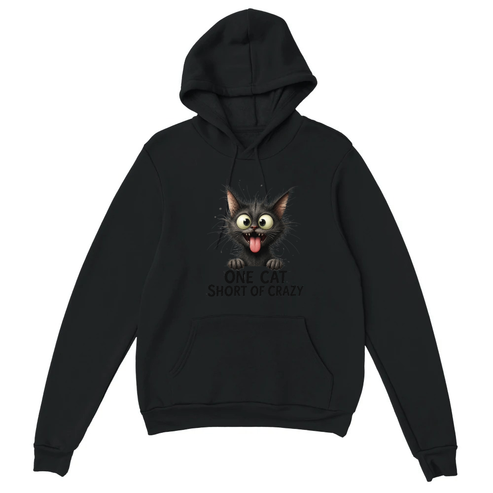 Product Funny Crazy Cat Vintage Style Unisex Hoodie