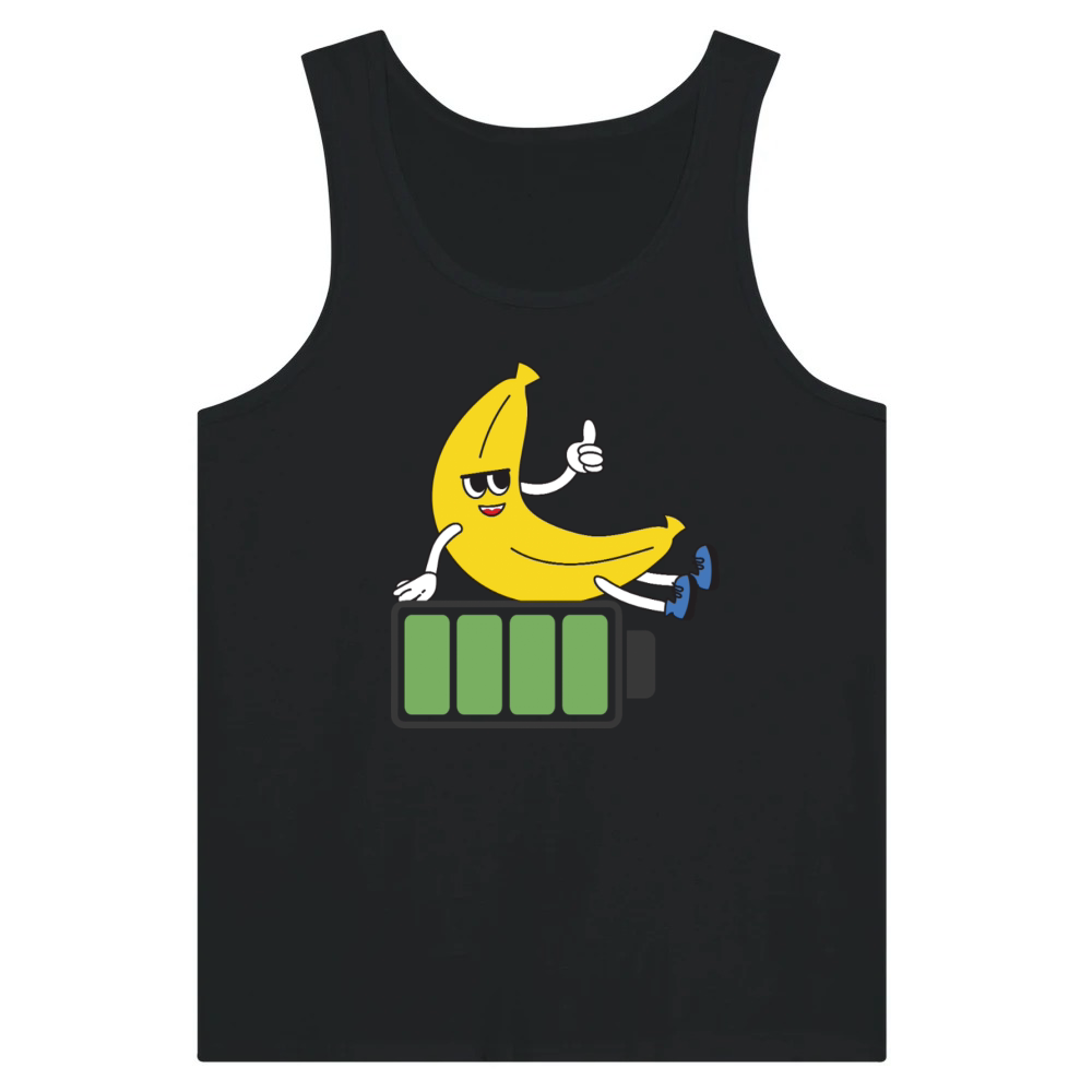 Product Funny Banana Full Battery Energy Retro Cartoon Tank Top