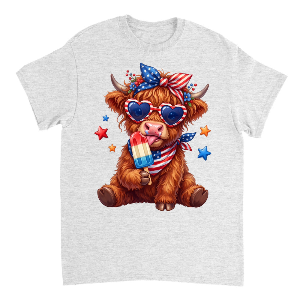 Product Funny Highland Cow 4th of July T-Shirt