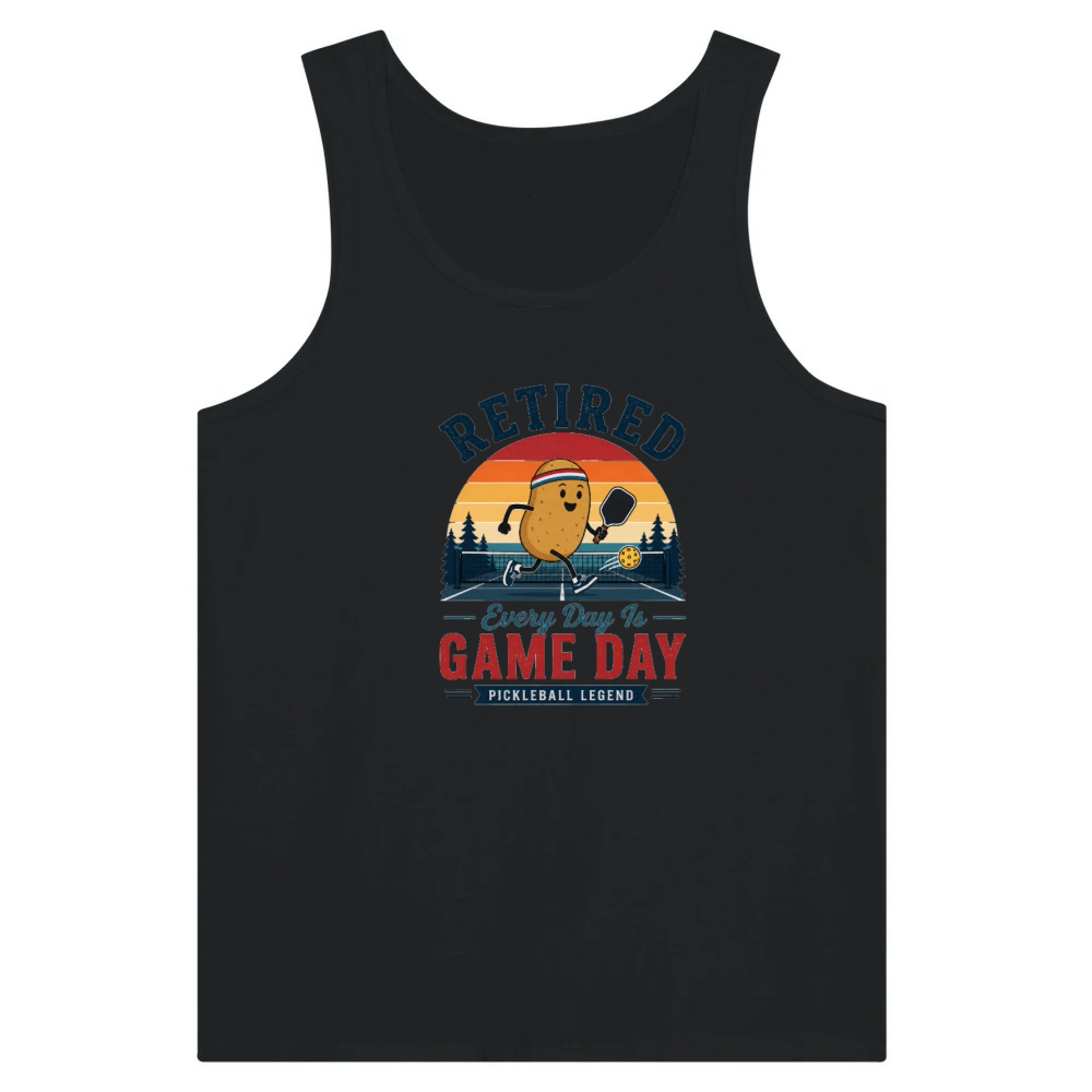 Product Retired Pickleball Legend Funny Potato Player Tank Top