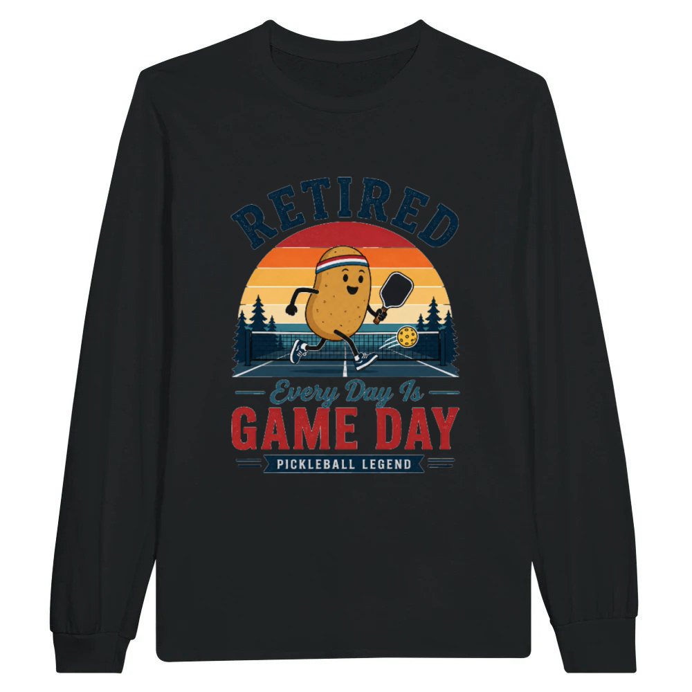 Product Retired Pickleball Legend Funny Potato Player Unisex Longsleeve