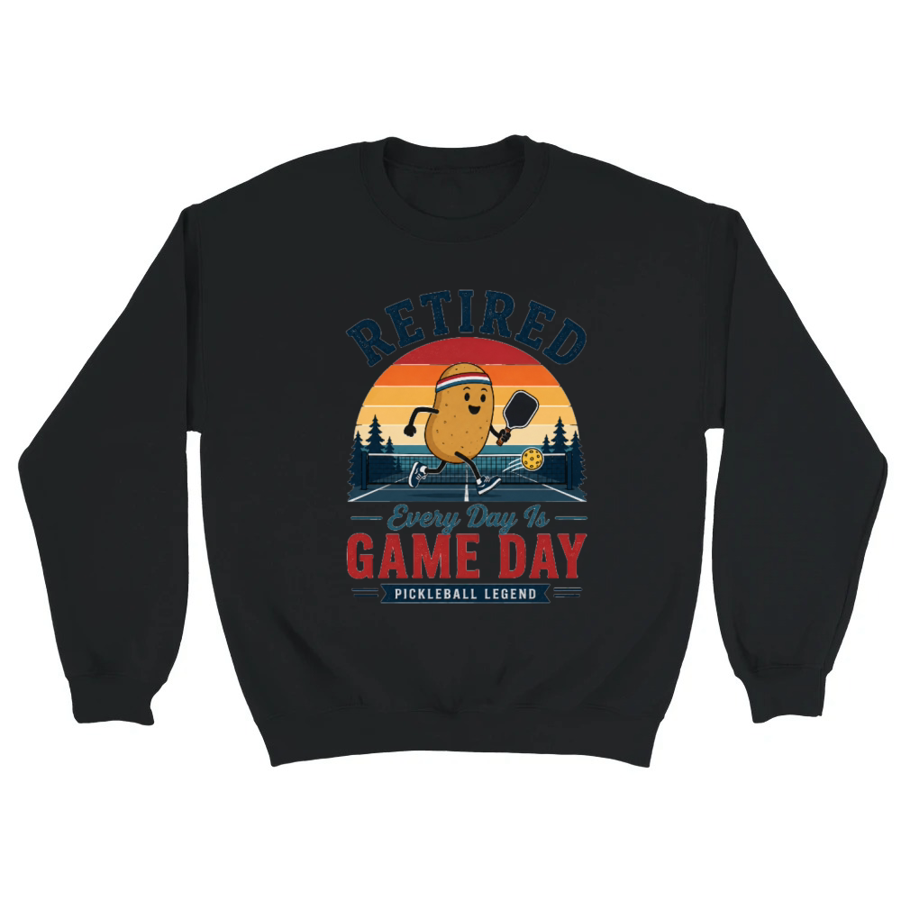 Product Retired Pickleball Legend Funny Potato Player Unisex Sweatshirt