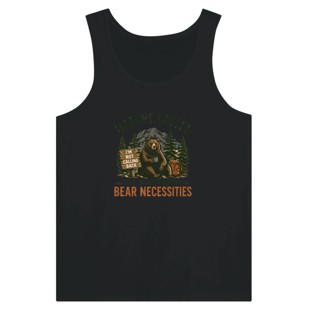 Product Funny Bear Camping Sign Nature Tank Top