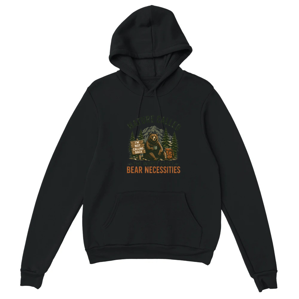 Product Funny Bear Camping Sign Nature Unisex Hoodie