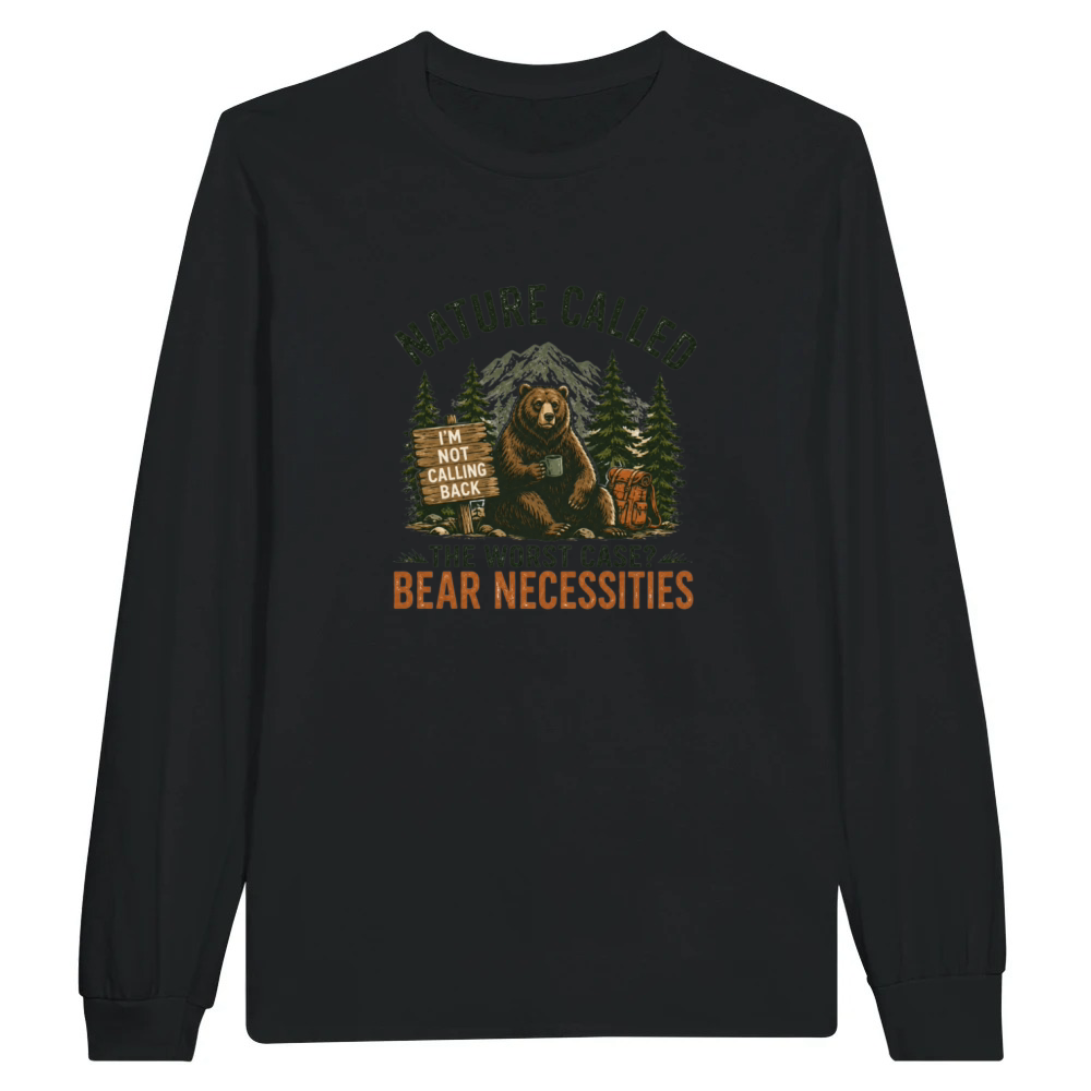 Product Funny Bear Camping Sign Nature Unisex Longsleeve