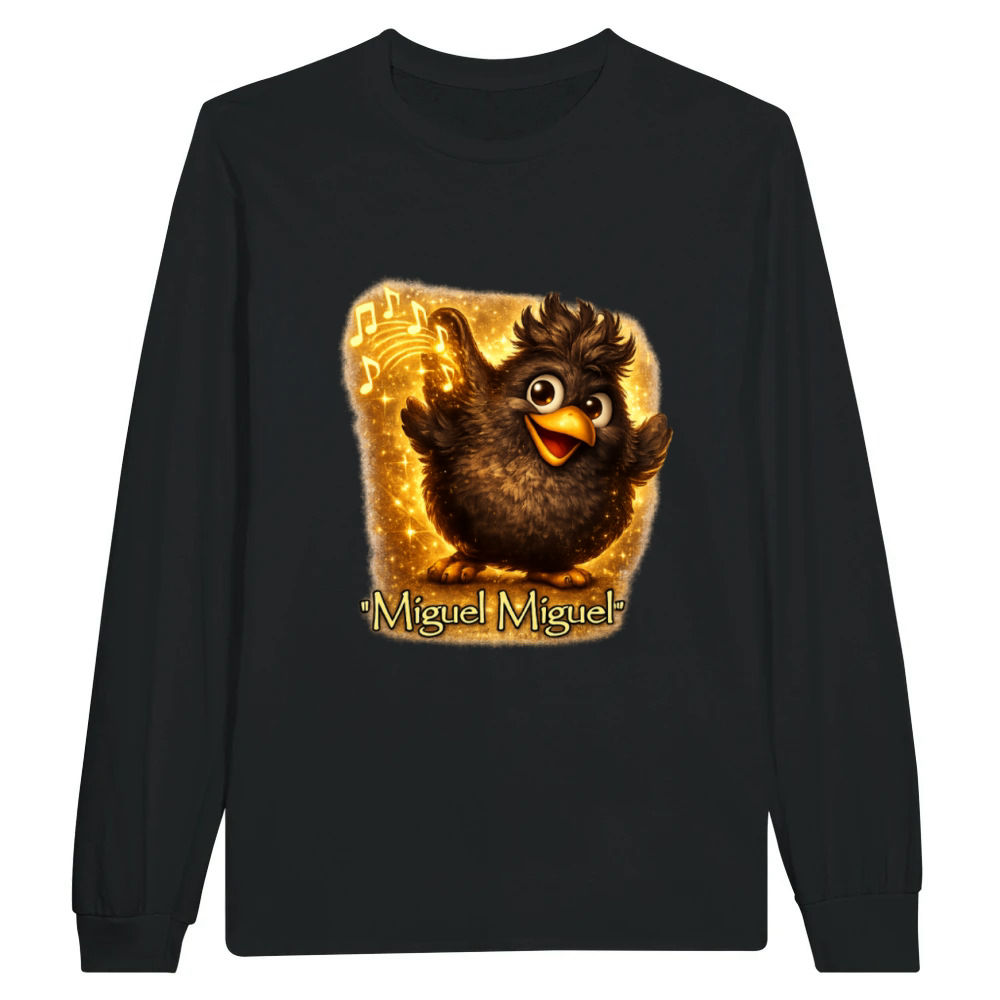 Product Miguel Miguel Funny Phonk Meme Black Bird Singing Unisex Longsleeve
