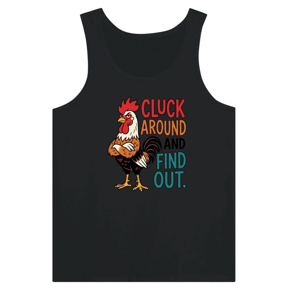 Product Cluck Around And Find Out Funny Rooster Pun Tank Top