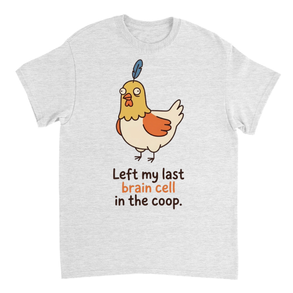 Product Left My Last Brain Cell Funny Burnout Chicken T-Shirt