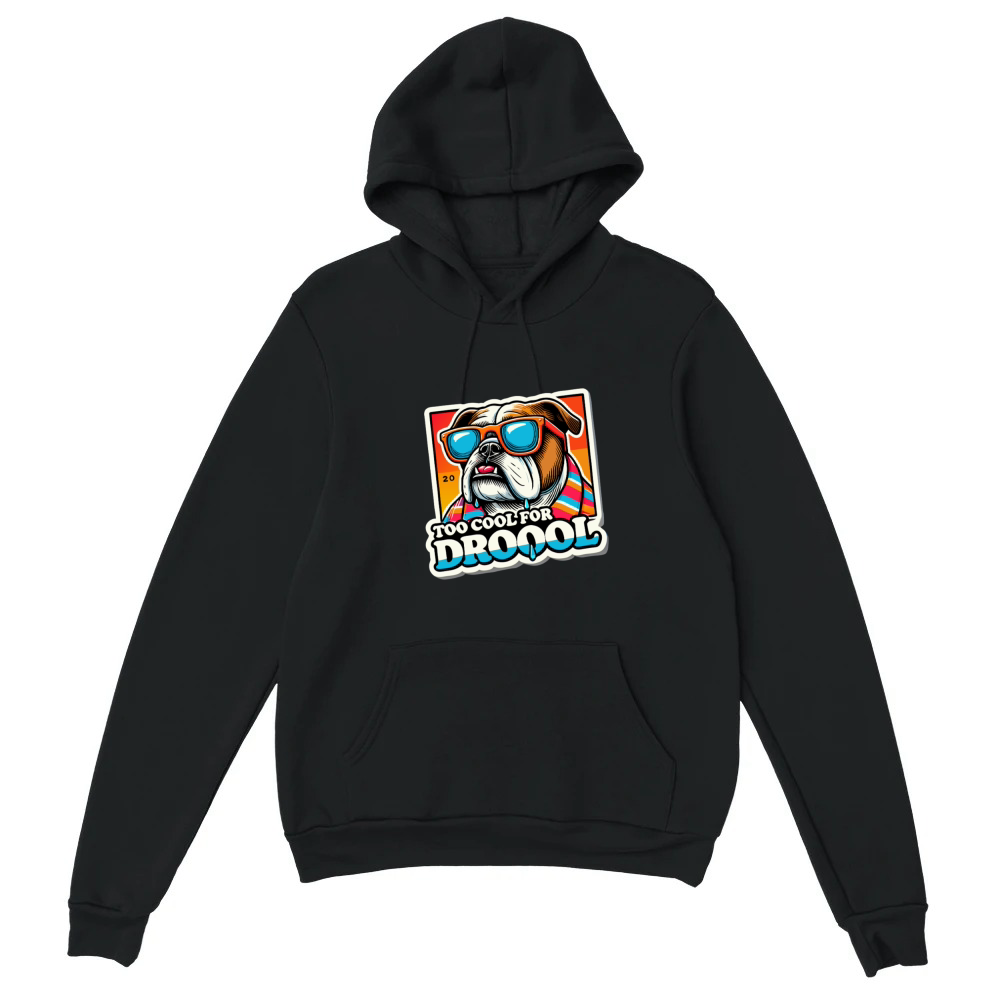 Product Too Cool For Drool Funny Bulldog Unisex Hoodie