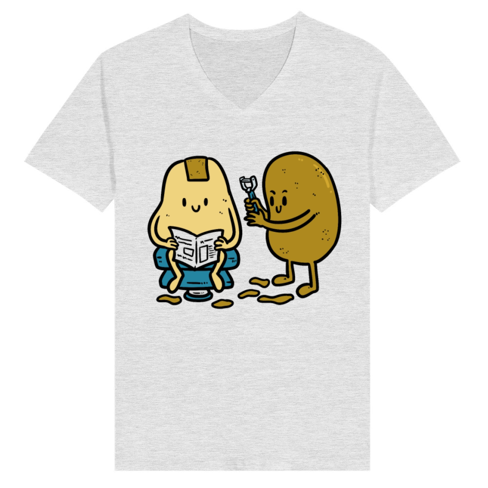 Product Potato Barbers Corner V-Neck T-shirt